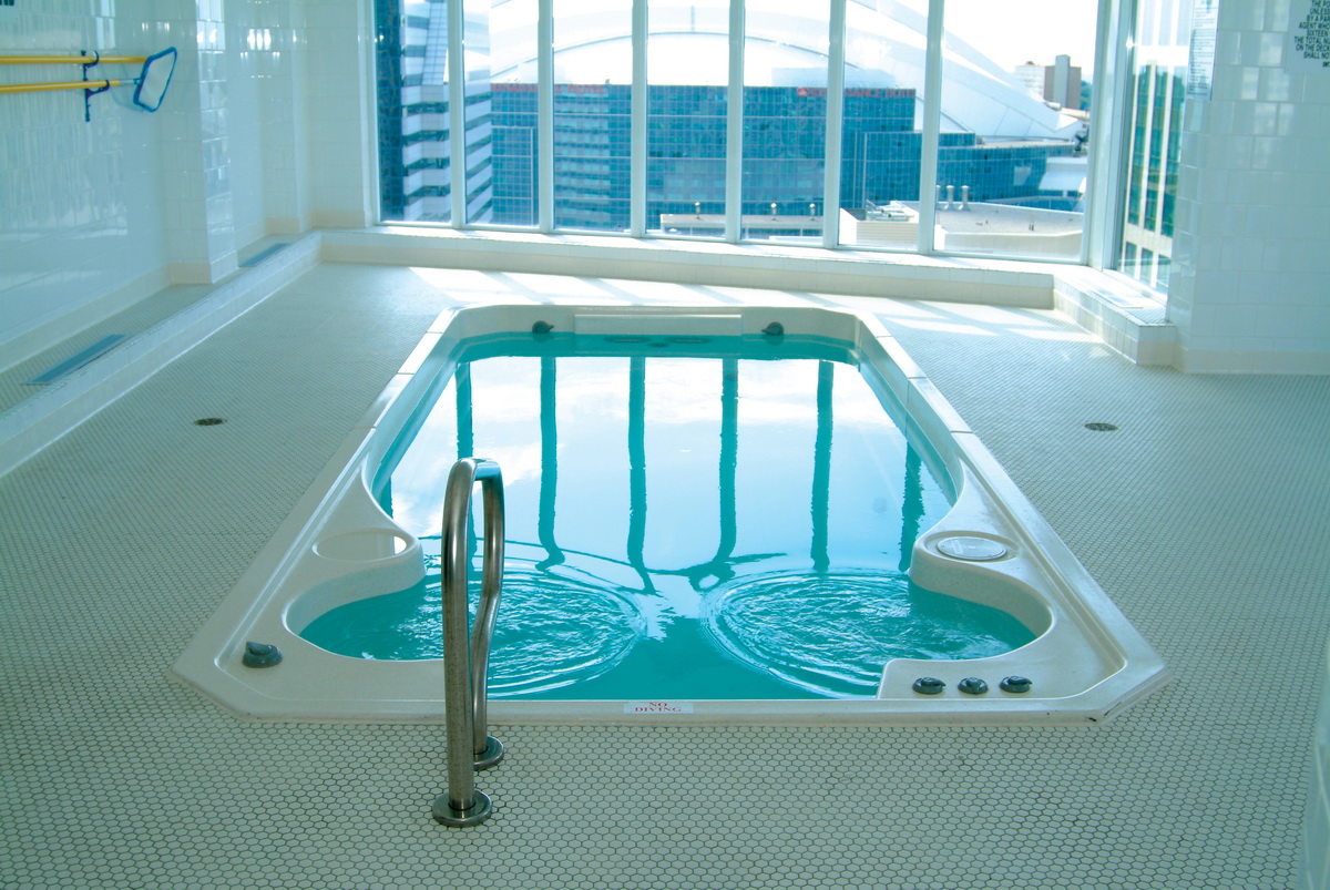 Commercial hot tub installation