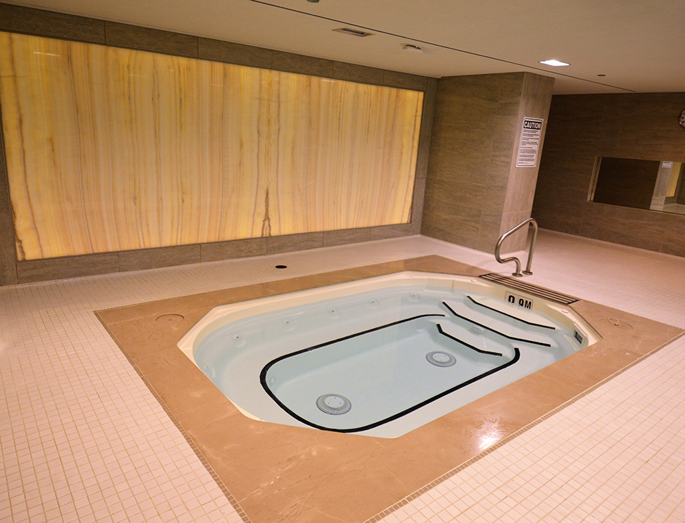 Commercial hot tub installation