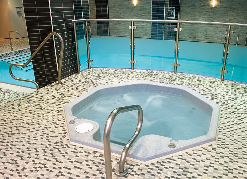 Commercial hot tub installation