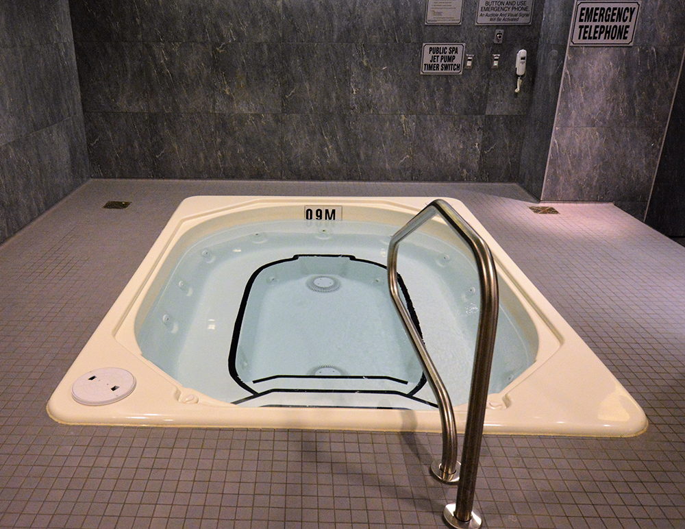 Commercial hot tub installation