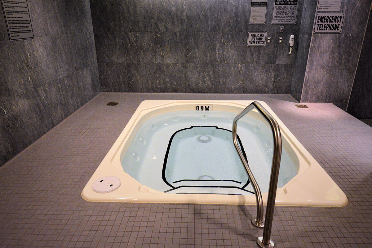 Commercial hot tub installation