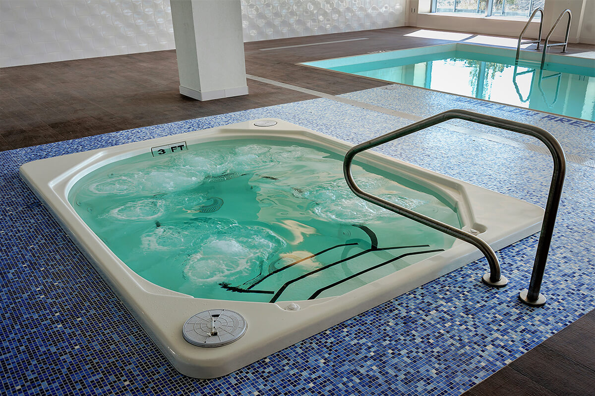 Commercial hot tub installation