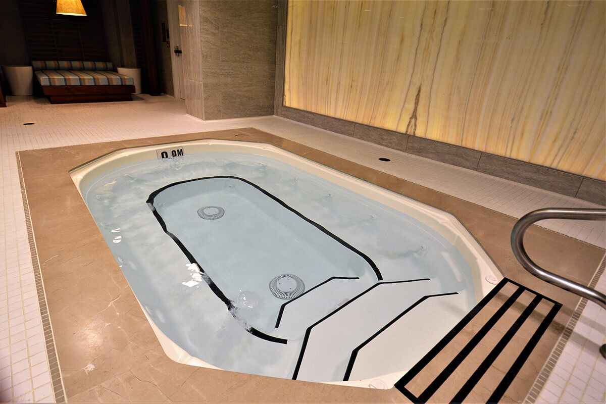 Commercial hot tub installation