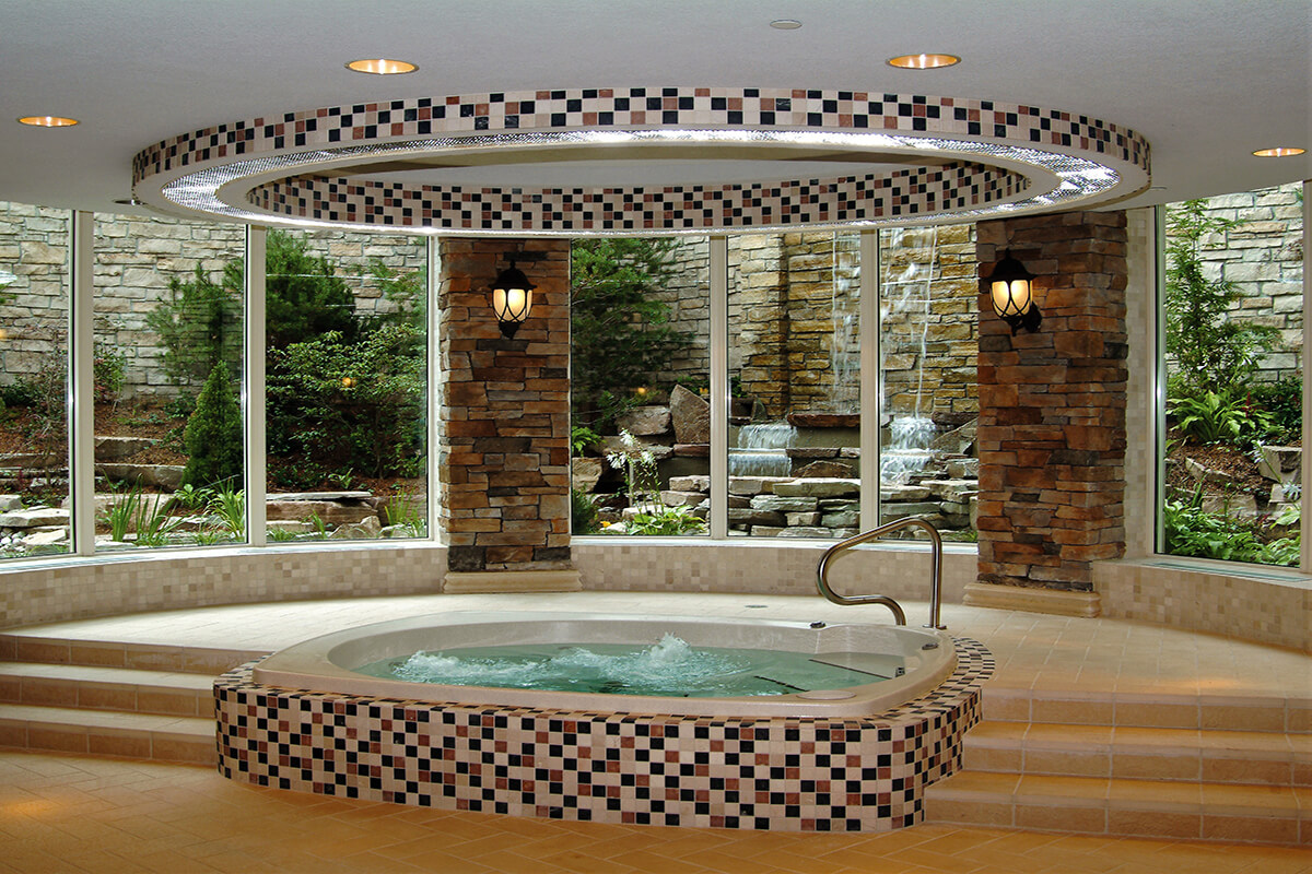 Commercial hot tub installation