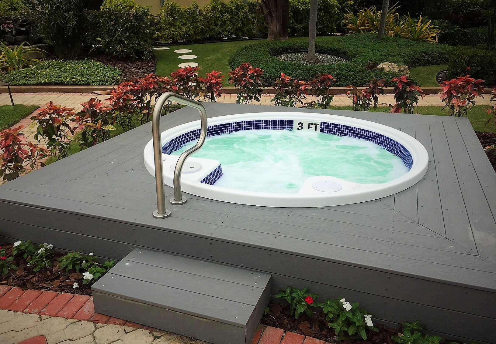 Commercial hot tub installation