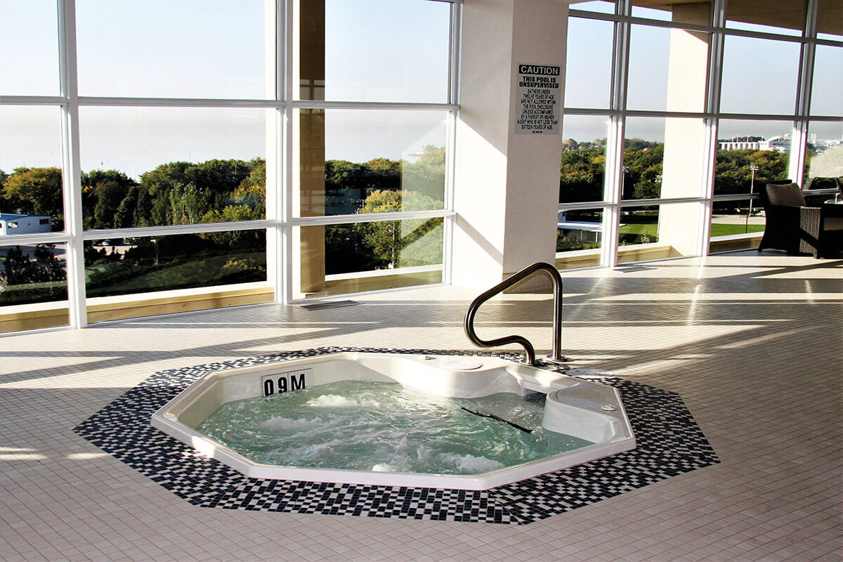 Commercial hot tub installation