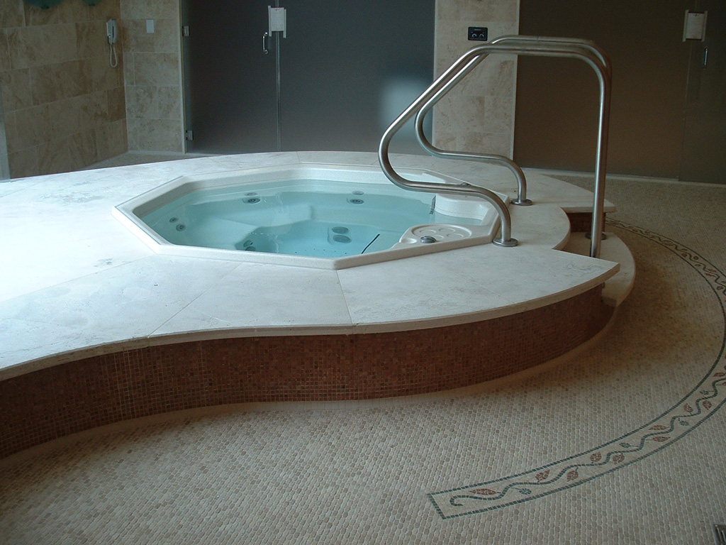 Commercial hot tub installation