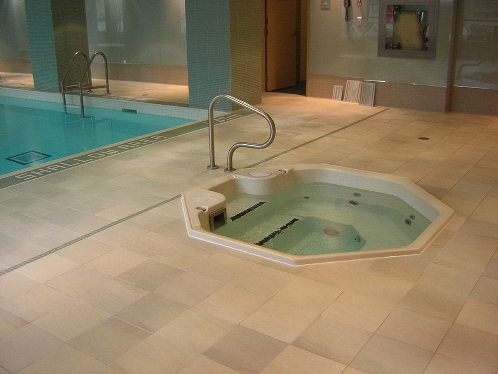 Commercial hot tub installation