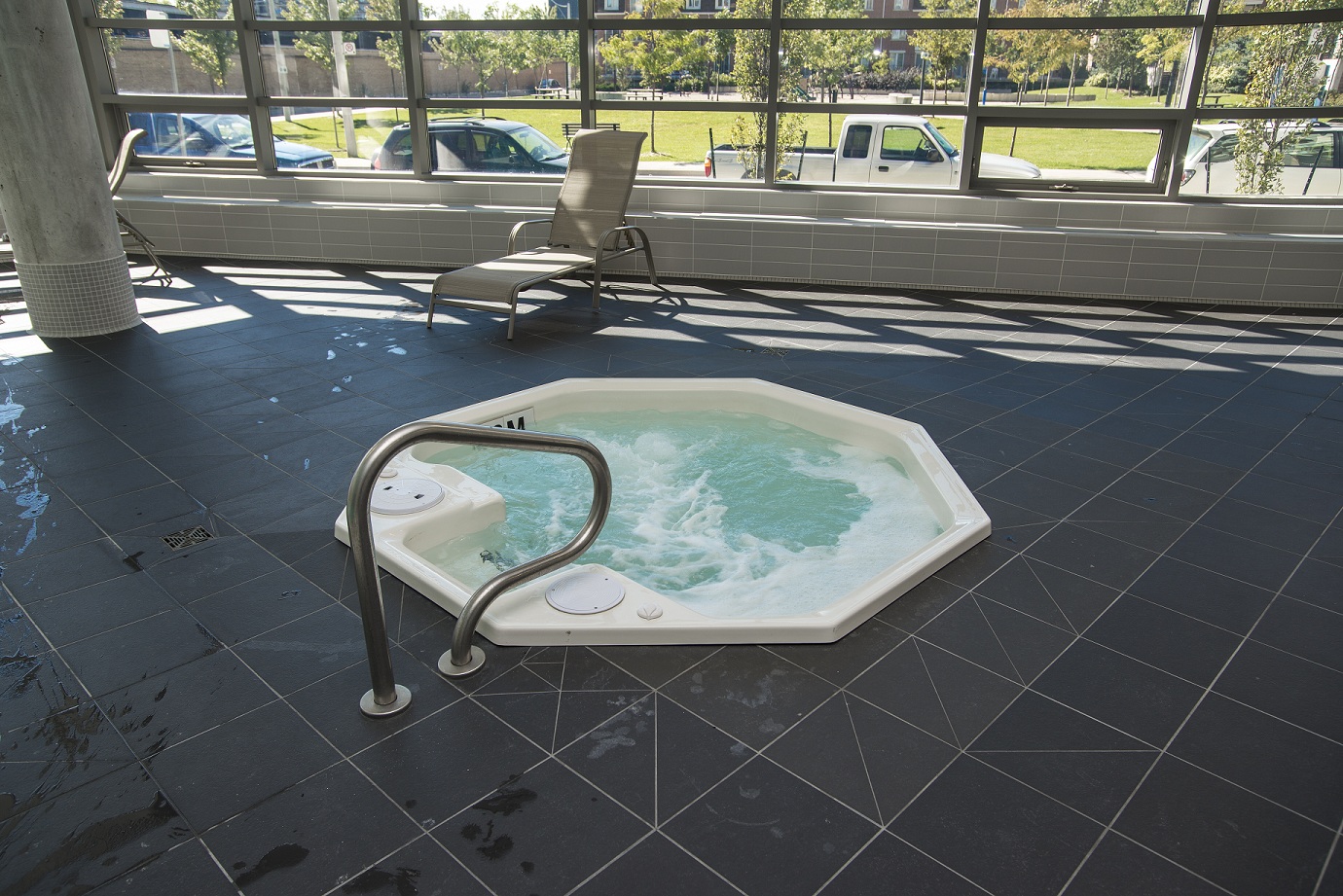 Commercial hot tub installation