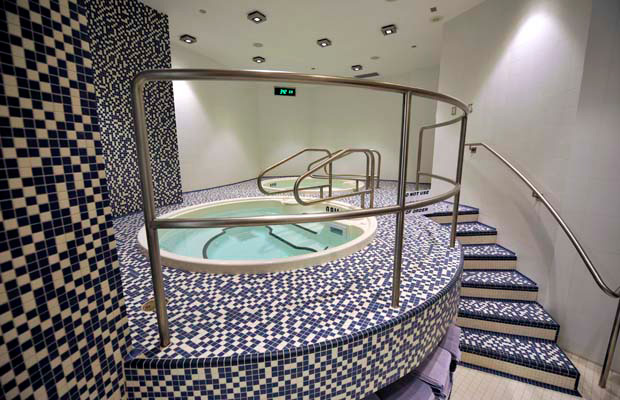 Commercial hot tub installation