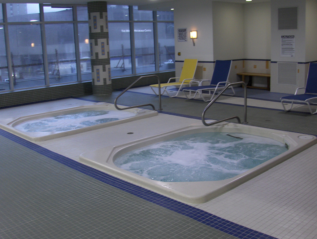 Commercial hot tub installation