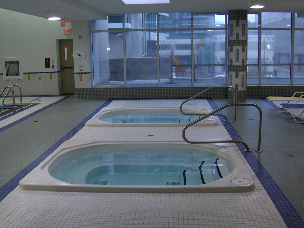 Commercial hot tub installation