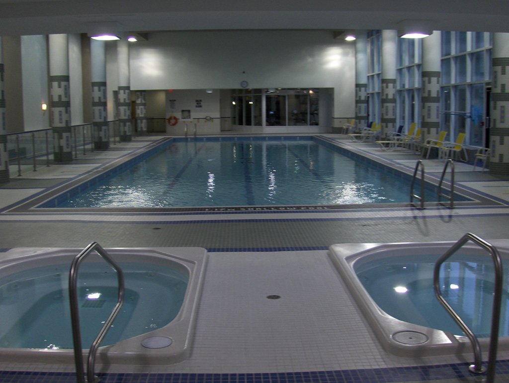 Commercial hot tub installation
