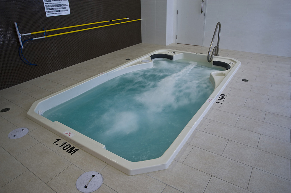 Commercial hot tub installation