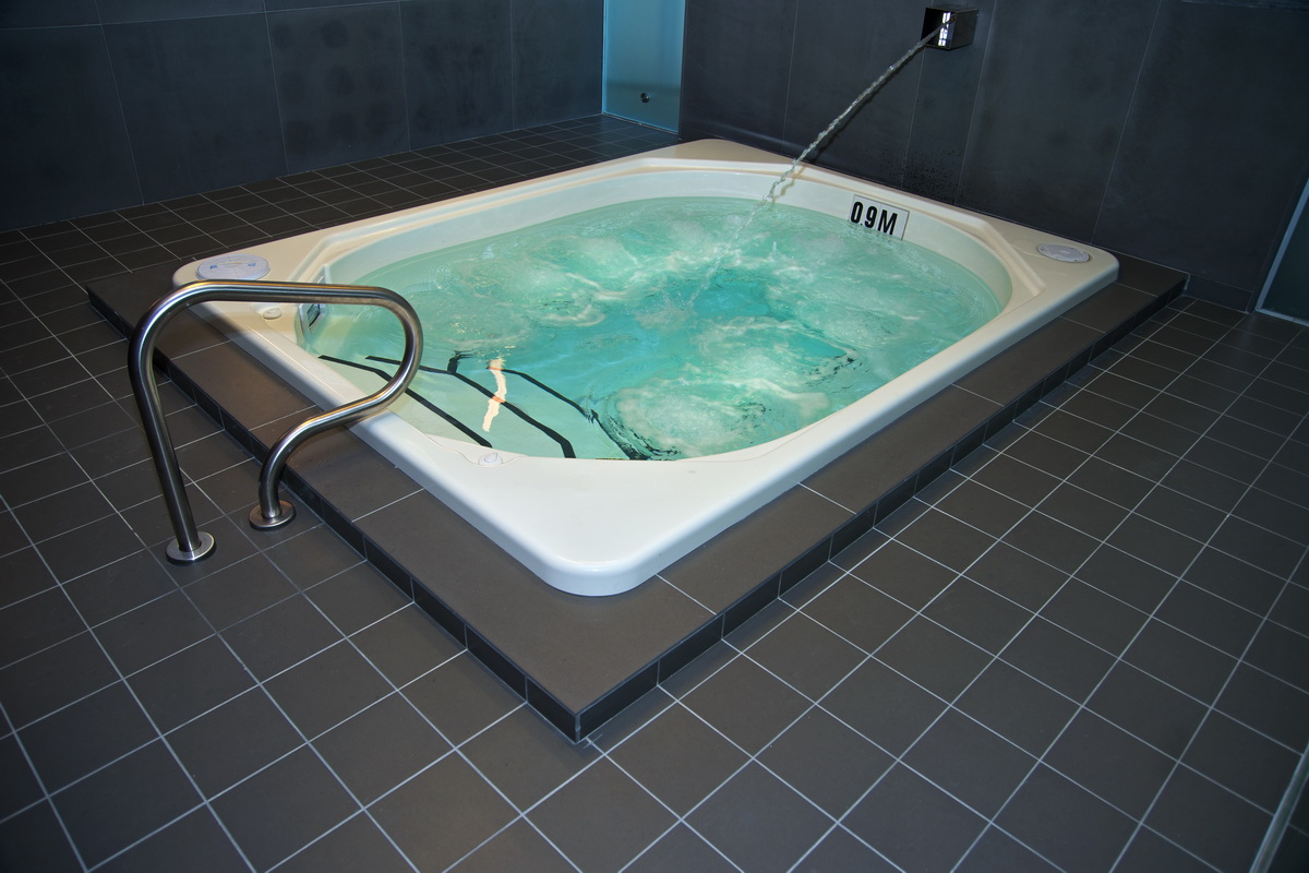 Commercial hot tub installation