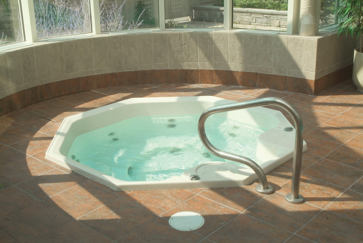 Commercial hot tub installation