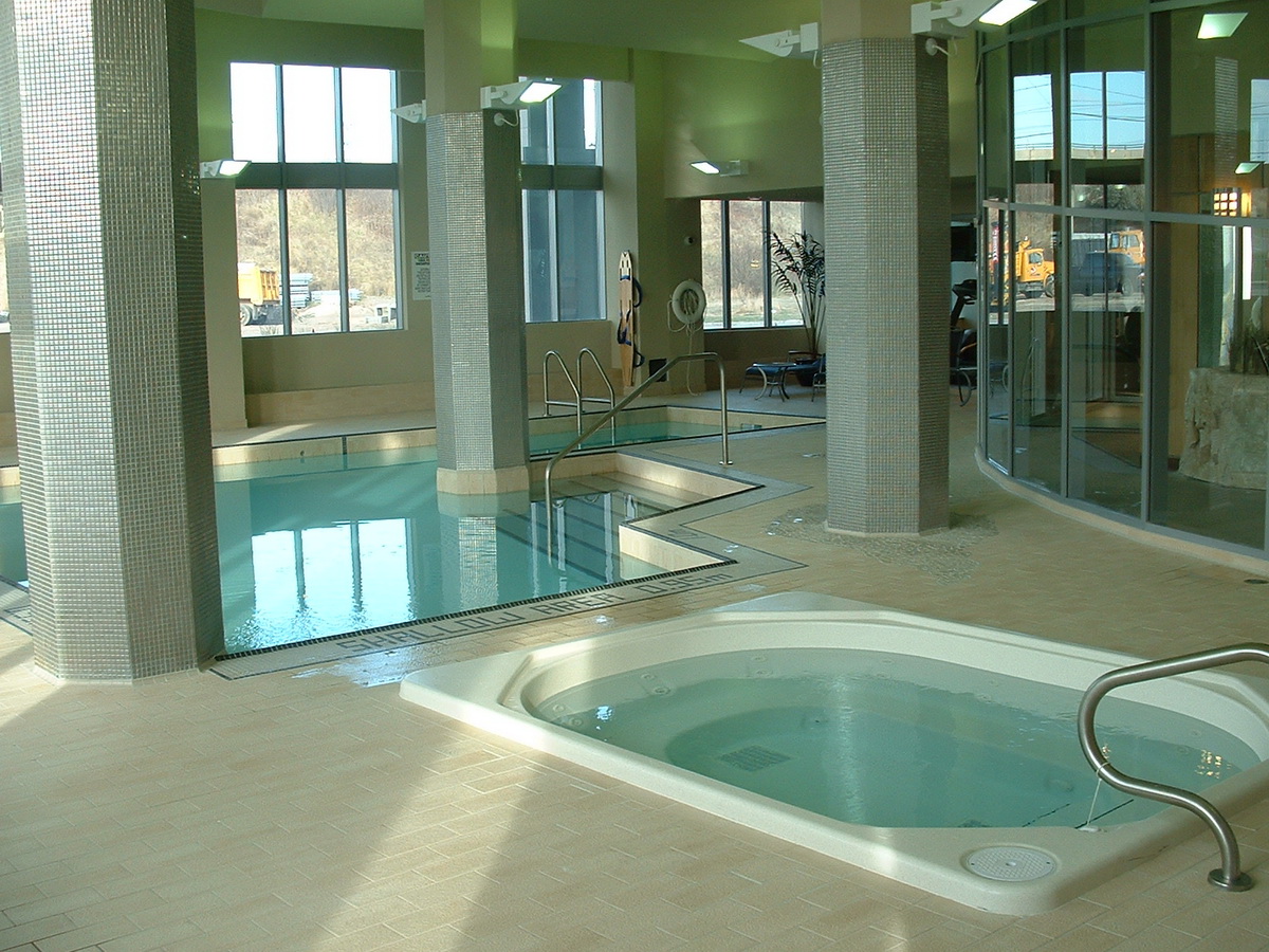 Commercial hot tub installation